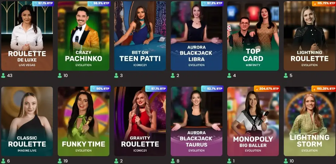 National Casino Live games
